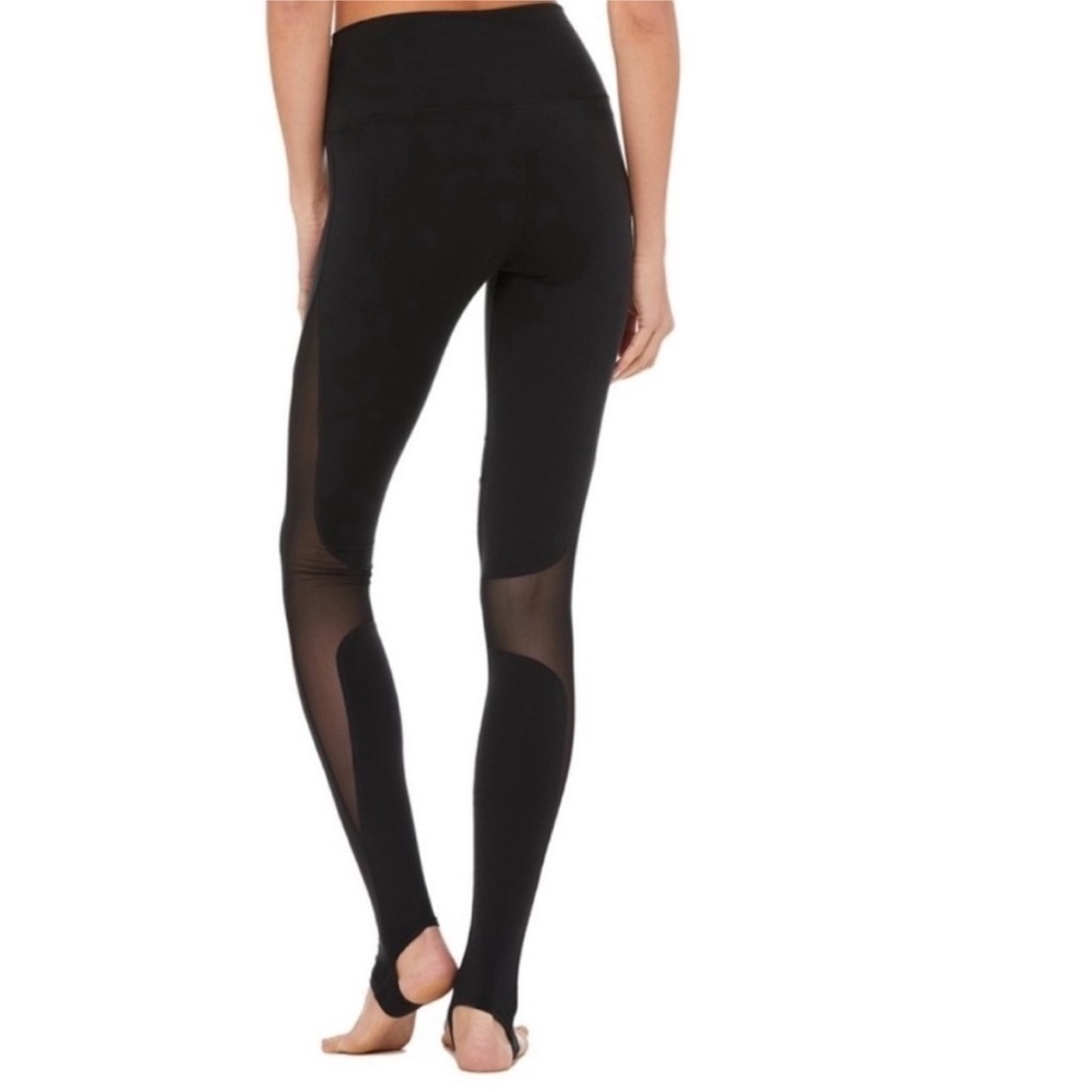 ALO Yoga Black Mesh Leggings - Picture 2 of 16